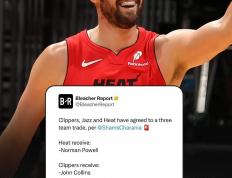 ayxsports-迈阿密热火豪赌朱霍勒迪，四换一