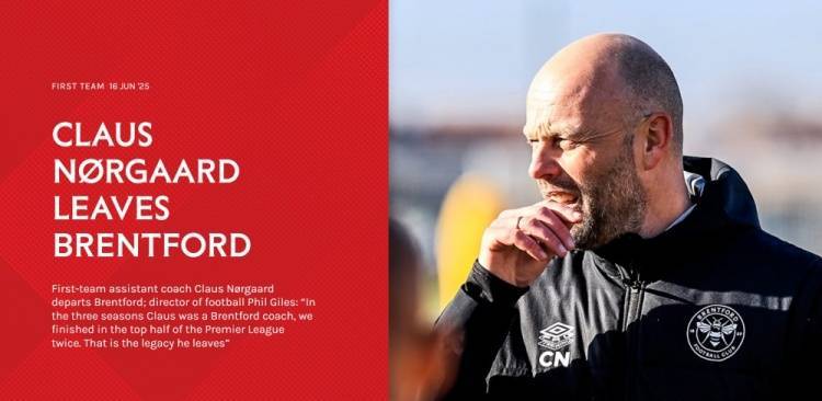 爱游戏体育中国-官方:布伦特福德助教克劳斯-诺尔高离任